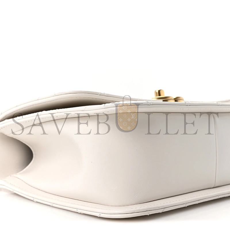 CHANEL MASTER CALFSKIN QUILTED PERFECT FIT FLAP WHITE AS2615 (19*12*8cm)